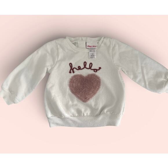 Little Lass Other - Little Lass "Hello" with Heart Toddler Sweatshirt Size 18 Months
